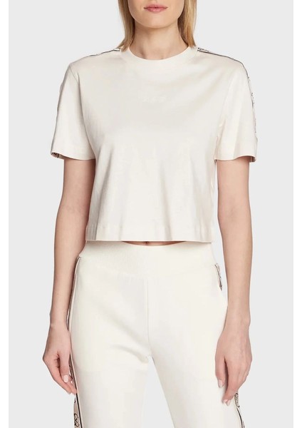 Guess V3RI08I3Z14 Brıtney Crop Tee Kadın Tshırt