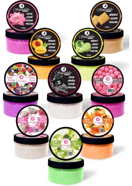 Premium El Ayak & Vücut Bakım Peeling Seti 200ML x 10 Adet