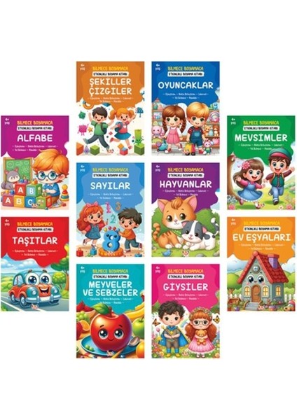 Efsane Renkler Boyama Kitabı Farklı - 3 Kitap