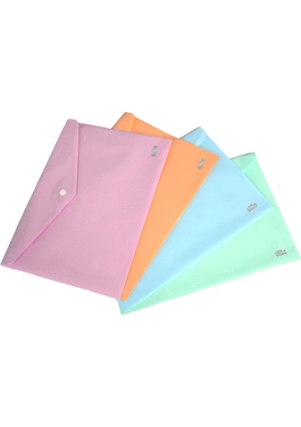 Çıtçıtlı Dosya A4 Pembe Kaliteli - 5 Adet