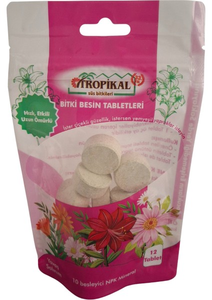 Tropikal Bitki Besin Tableti Paket (12 Tablet)