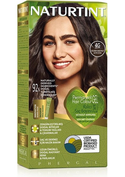 4G Altın Kestane Doğal Saç Boyası 170ML