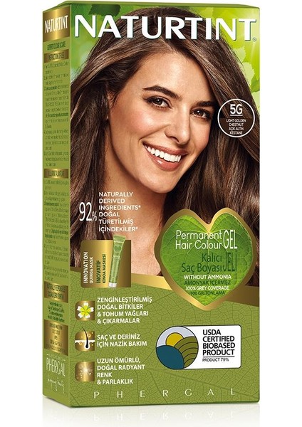 5G Açık Altın Kestane Doğal Saç Boyası 170ML