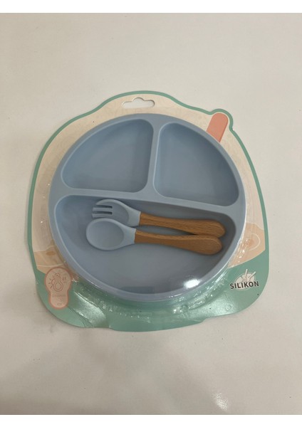 Silikon Yemek Tabak Takımı Çatal Kaşıklı