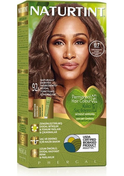 6.7 Açık Çikolata Doğal Saç Boyası 170ML