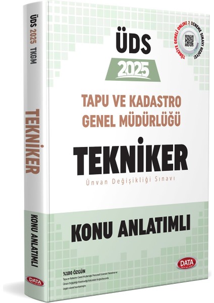 Data 2025 Tapu ve Kadastro Genel Müdürlüğü Uds Tekniker Konu Anlatımlı Data Yayınları