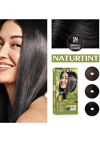 1N Abanoz Siyahı Doğal Saç Boyası 170ML modelleri