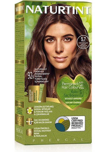 5.7 Yoğun Çikolata Doğal Saç Boyası 170ML