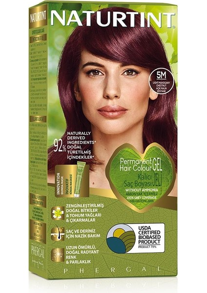 5M Açık Kestane Maun Doğal Saç Boyası 170ML