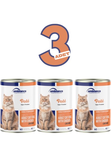 Yetişkin Kediler Için Tavuklu Yaş Mama 400 gr