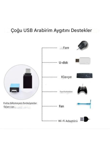 Type‑c USB Otg Dönüştürücü – Telefon, Tablet, Klavye, Mouse, Oyun Konsolu Uyumlu Adaptör fiyatları