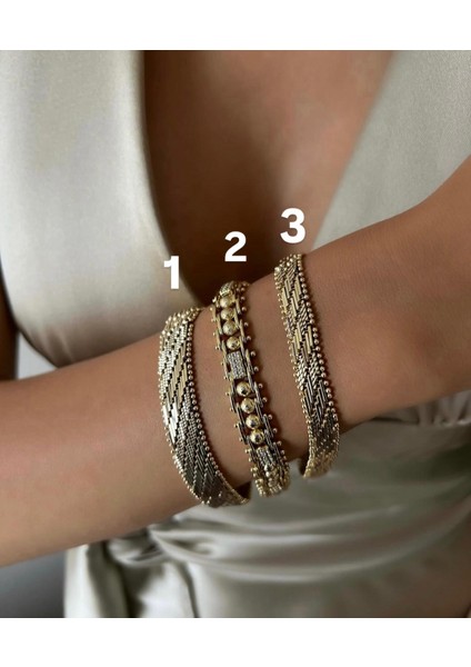 Xuping 14 K Altın Rengi Vip Seri Hasır Bileklik 19.5 cm 3numaralı Ürün