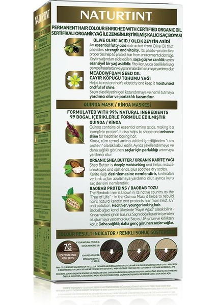 7G Altın Sarısı Doğal Saç Boyası 170ML modelleri