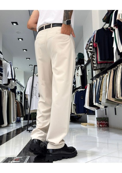 Baggy Fit Pile Detaylı Erkek Pantolon