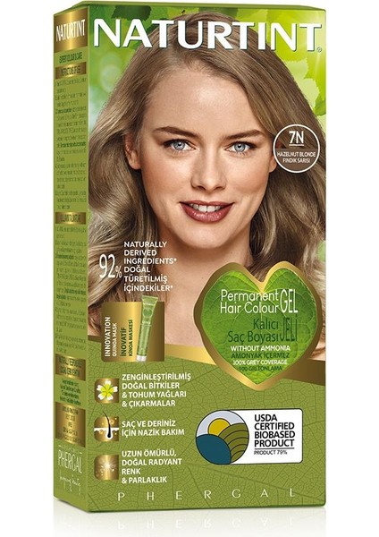 7N Fındık Sarısı Doğal Saç Boyası 170ML