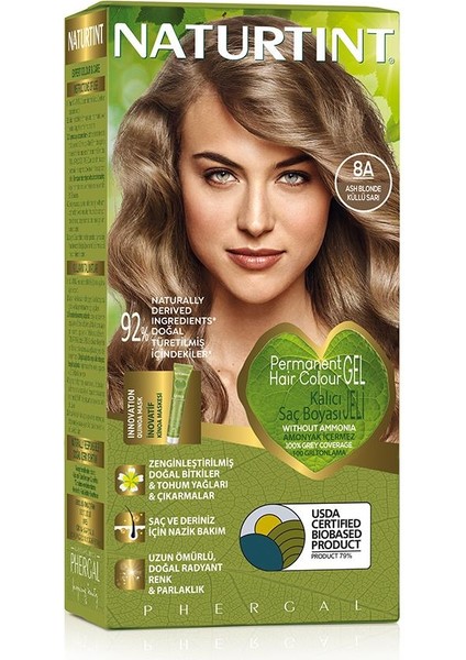 8A Kül Sarısı Doğal Saç Boyası 170ML