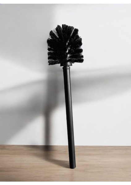 Şık ve Dayanıklı Siyah Metal Tuvalet Fırçası – Hijyenik Wc Temizlik Fırçası (34X7 cm | 1 Adet)