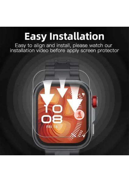 Huawei Watch Fit 4 Kolay Uygulama Aparatlı Cam Ekran Koruyucu