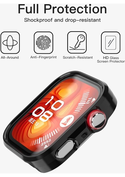 Huawei Watch Fit 4 Pro Silikon Parlak Renkli Ekran Koruyuculu Kasa Koruyucu (Fit/fit2/fit3 Uyumlu Değildir)