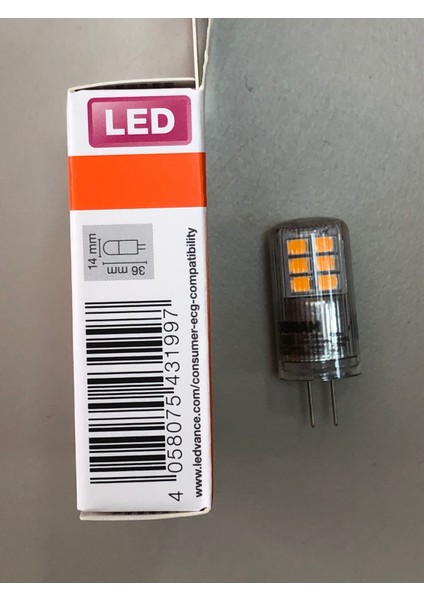 3 Adet G4 LED Lamba 12V 2,2W=300 Lümen 2700 Kelvin Sarı 15,000 Saat 14MMX36MM modelleri