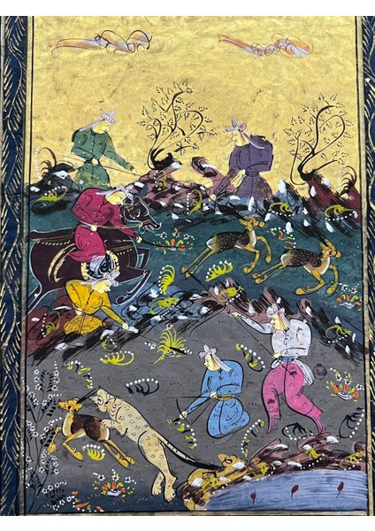 Atlıların Sessiz Anlaşması Adlı El Yapımı Minyatür Resim 27,5X17,5 cm fiyatları