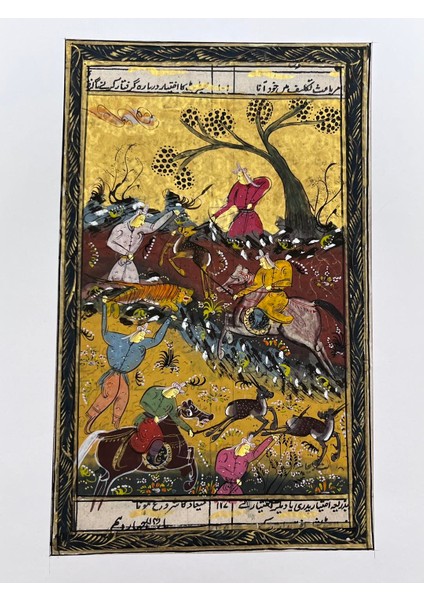 Sessiz Zaferin Süvarileri Adlı El Yapımı Minyatür Resim 28,5X17,5 cm