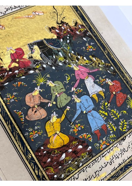 Kadim Ormana Gelen Elçiler Adlı El Yapımı Minyatür Resim 28X17 cm modelleri