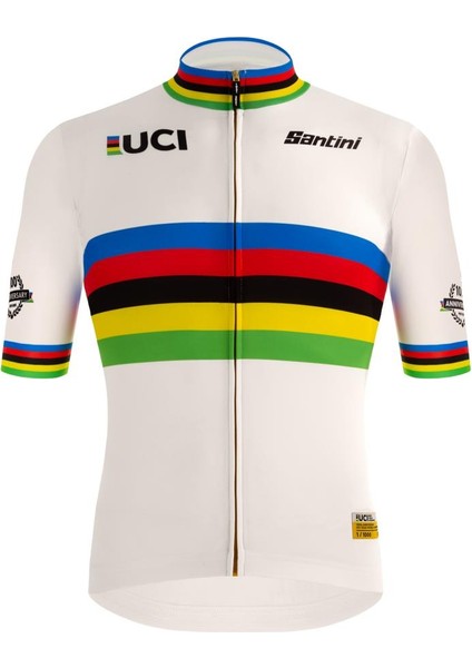Koleksiyonluk Santini Limited Edition Ucı Road World Championships Centenary Gold Bisiklet Forması RE94075CGOLD