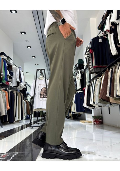 Erkek Baggy Fit Pile Detaylı Kumaş Pantolon indirimleri