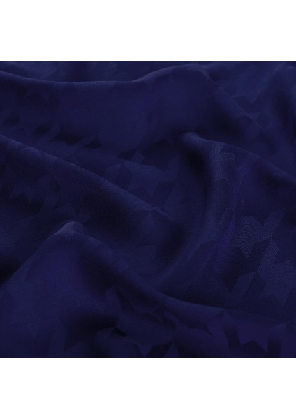 Dört Mevsim Kazayağı Desenli Monogram Şal 04390-SAKS Mavisi fırsatları