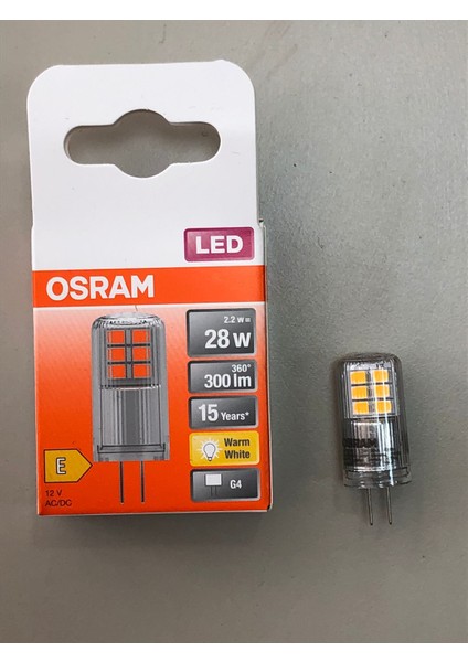 5 Adet G4 LED Lamba 12V 2,2W=300 Lümen 2700 Kelvin Sarı 15,000 Saat 14MMX36MM fırsatları
