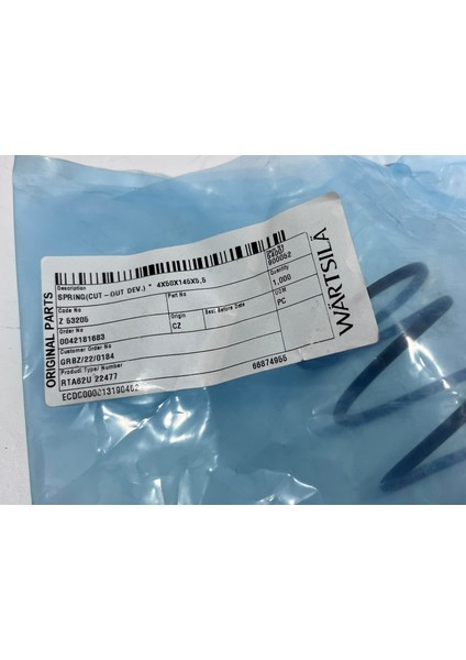 Sulzer RTA62U Dizel Makine Yay 4X50X145X5,5 fırsatları