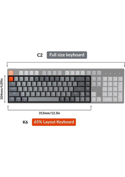 K6 Wireless Mekanik Klavye BEYAZ fiyatları