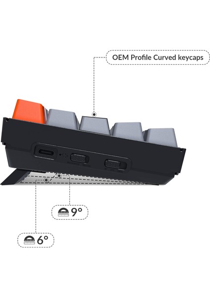 K6 Wireless Mekanik Klavye BEYAZ