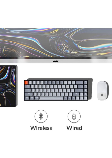 K6 Wireless Mekanik Klavye BEYAZ