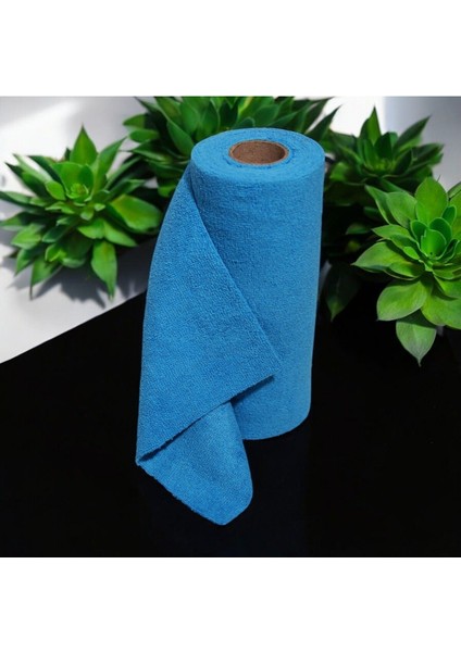 (25 adet) Çok Amaçlı %100 Mikrofiber Temizlik Bezi 25'li Rulo "mavi" 25X25 Kopart Kullan modelleri