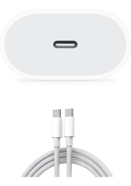 Iphone 15 16 17 - 15 16 17 Pro-15 16 Plus- 15 16 17 Pro Max 16E Uyumlu Hızlı Şarj Aleti 20W Hasır Kablolu Set fiyatları