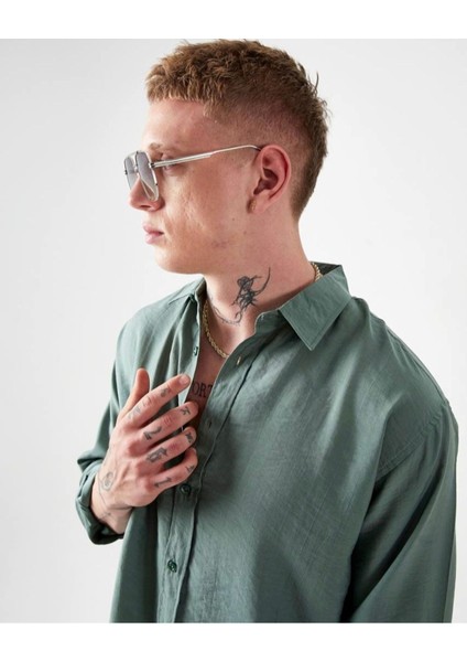 Oversize Saten Dokulu Erkek Gömlek modelleri