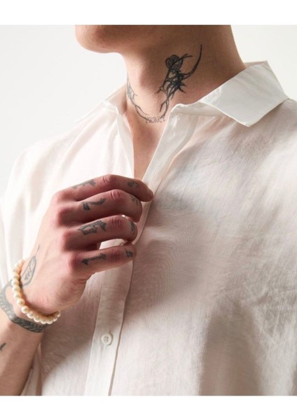 Oversize Saten Dokulu Erkek Gömlek fiyatları