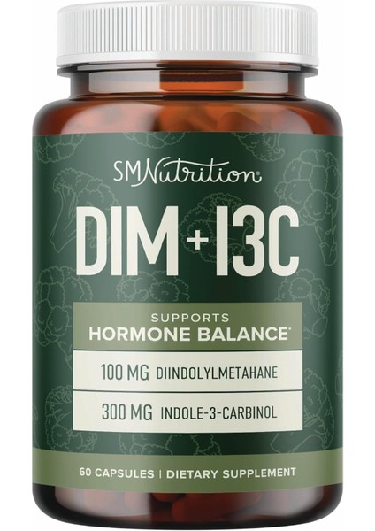 Dım & Indole 3 Carbinol For Hormone Balance For Women & Men 60 Caps