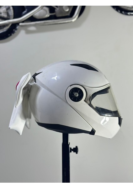Motor & Motosiklet Beyaz Pembe Çift Fiyonk Kask Aksesuarı Kask Dış Aksesuar modelleri
