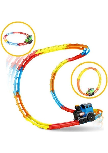 Oyuncak Mavi Takla Atan Çılgın Tren Seti - Çılgın Tren D9081