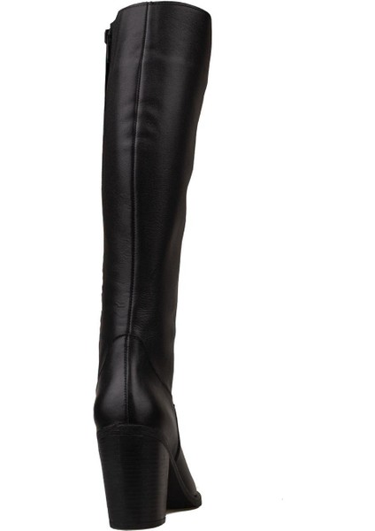 Siyah Sinda Kadın Hakiki Deri Sivri Burun Çizme fırsatları