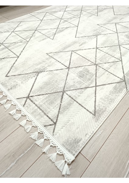 Püsküllü Kaymaz Taban Halı Koridor Mutfak Yolluk Makinede Yıkanabilir