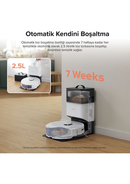 Q8 Max + Lidar Navigasyon, 5500PA Güçlü Vakum, Mop Özellikli robot süpürge