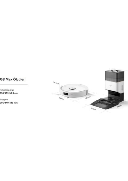 Q8 Max + Lidar Navigasyon, 5500PA Güçlü Vakum, Mop Özellikli robot süpürge