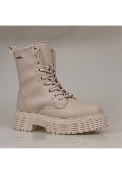 Krem Kauçuk Taban Kadın Postal Bot modelleri