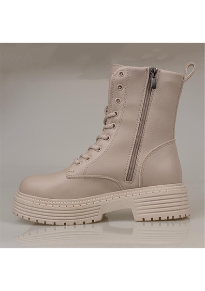 Krem Kauçuk Taban Kadın Postal Bot fırsatları