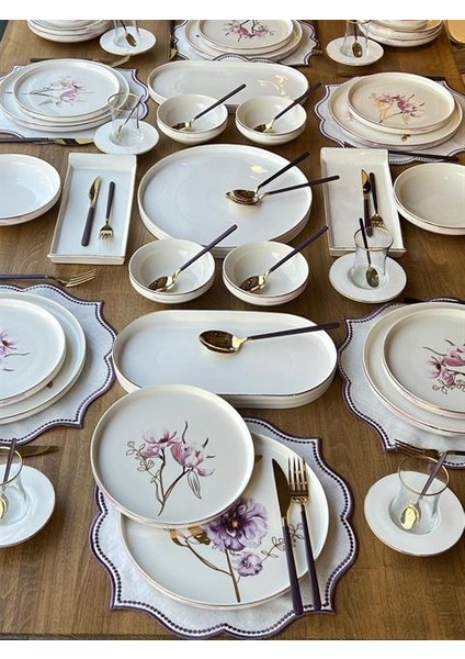 Yemek Takımı Modern Violet 83 Parça 6 Kişilik