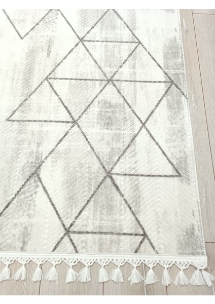 Püsküllü Kaymaz Taban Halı Koridor Mutfak Yolluk Makinede Yıkanabilir